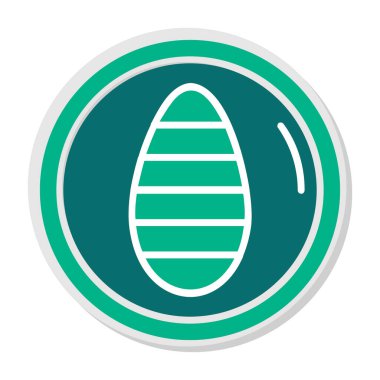 İpek koza simgesi, vektör illüstrasyonu basit tasarım