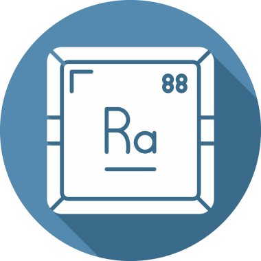 Radyum modern simgesinin vektör illüstrasyonu                      