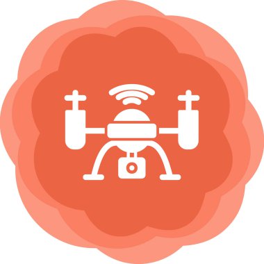 Drone simgesi vektör illüstrasyon tasarımı