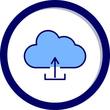 Bulut simge vektör çizim upload          