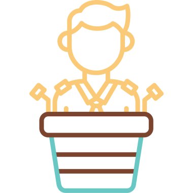 Konuşma özgürlüğü web simgesi vektör illüstrasyonu