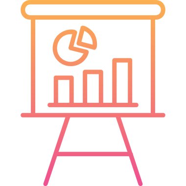 sunum simgesi, vektör illüstrasyonu 