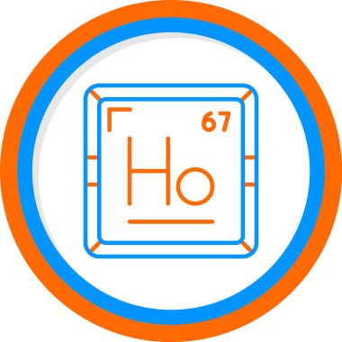 Holmium modern simgesinin vektör illüstrasyonu                      