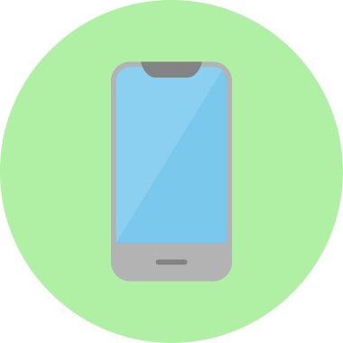 Akıllı telefon. Web simgesi basit illüstrasyon 