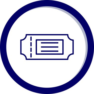 Bilet web simgesi, vektör çizim