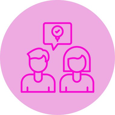 Takım beyin fırtınası fikirleri simgesi, vektör illüstrasyonu basit tasarım