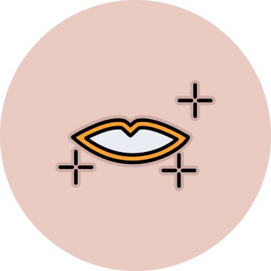 Kadın dudakları, makyaj vektörü illüstrasyonu 