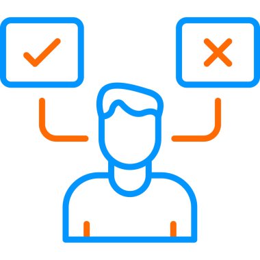 Karar İşaretleyici simgesi, vektör illüstrasyonu  