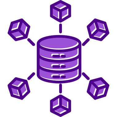 Büyük Veri vektör simgesi, basit illüstrasyon                  