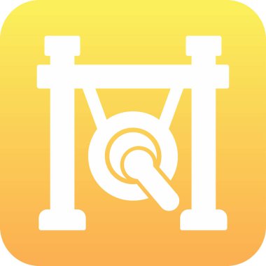 gong simgesi web basit illüstrasyon