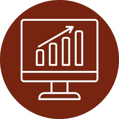 Analytics icon, vector illustration simple design