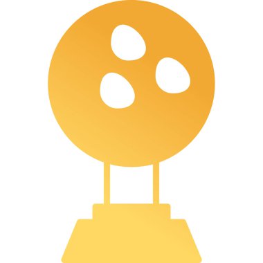 Kupa simgesi, vektör illüstrasyonu basit tasarım