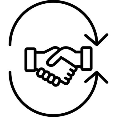 El sıkışma simgesi, vektör illüstrasyonu basit tasarım