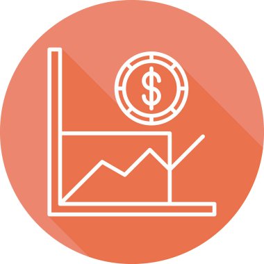 toplam talep iş grafiği, düz vektör simgesi  