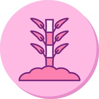 Bamboo icon, vector illustration simple design