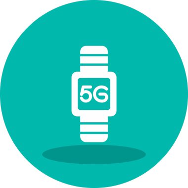 5G akıllı saat simgesi, vektör illüstrasyonu