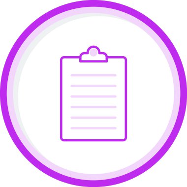 Onay listesi düz simgesi 