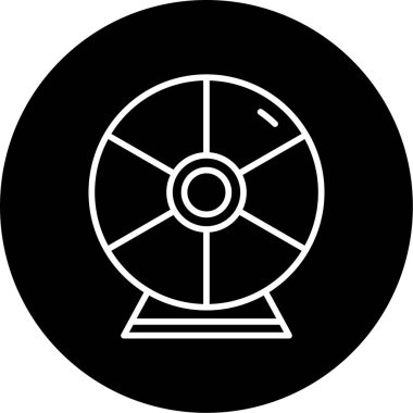 tekerlek düz simgesi, vektör çizim