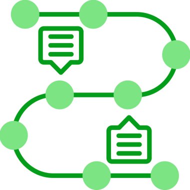 Zaman çizgisi modern simgesinin vektör illüstrasyonu       
