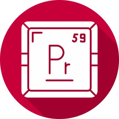 vector illustration of Praseodymium modern icon                       clipart