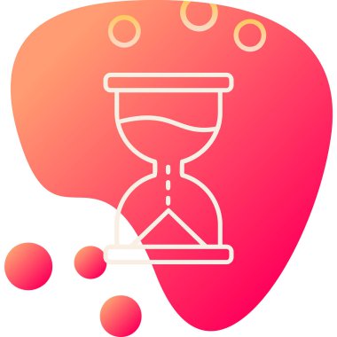 Kum saati simgesi, vektör illüstrasyonu 