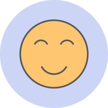 Gülümse. Web simgesi basit illüstrasyon