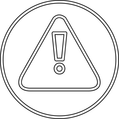 Uyarı vektör çizgisi simgesi, vektör illüstrasyonu 