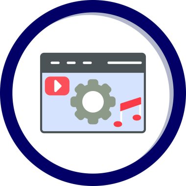 İçerik Yönetimi modern simge, vektör illüstrasyonu                  