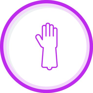 Lastik Eldiven simgesi, vektör illüstrasyonu 