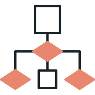 Akış Çizelgesi simgesi, vektör illüstrasyonu             