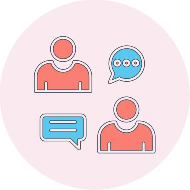 sohbet simgesi, vektör illüstrasyonu basit tasarım