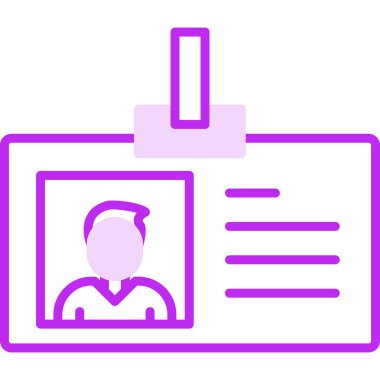 Kimlik kartı web simgesi, vektör illüstrasyonu