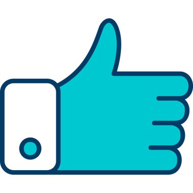 Baş parmak işareti. Basit resimleme