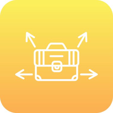 Evrak çantalı kariyer seçimi konsepti simgesi, vektör illüstrasyonu basit tasarım