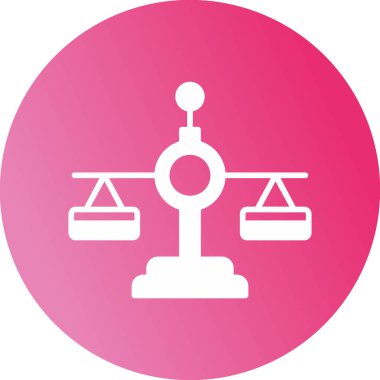 Ölçek simgesi, vektör illüstrasyonu basit tasarım