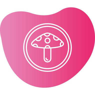 Mantar. Web simgesi basit illüstrasyon