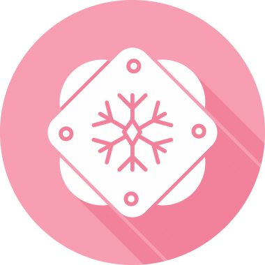 Kar tanesi. Web simgesi basit illüstrasyon 