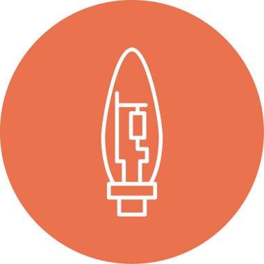 Sodyum buhar ampul simgesi, vektör illüstrasyonu  