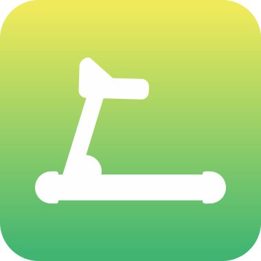 koşu bandı web simgesi, vektör çizim 