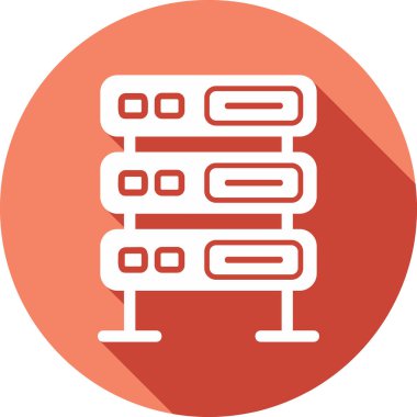 bilgisayar sunucu simgesi, vektör illüstrasyonu basit tasarım