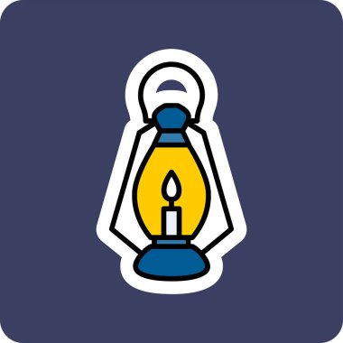 Bir fener ağ simgesinin vektör illüstrasyonu