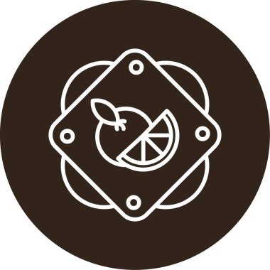 portakal meyvesi ikonu vektör illüstrasyonu