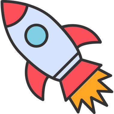 İzole edilmiş arkaplanda roket ağ simgesi