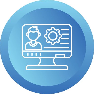 Web simgesi basit illüstrasyon ayarlanıyor