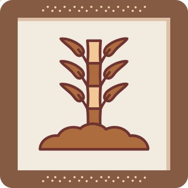 Bamboo icon, vector illustration simple design