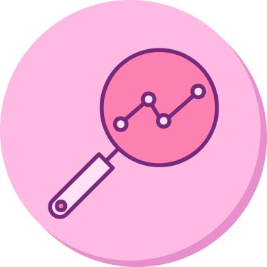 Analitik Araştırma. Web simgesi basit illüstrasyon             