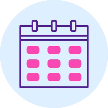 Takvim simgesi, vektör illüstrasyonu basit tasarım