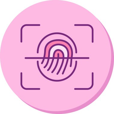 Parmak Tarayıcı Web simgesi, vektör illüstrasyonu