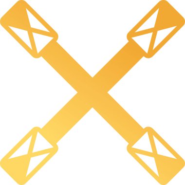 çapraz kürek, ağ basit illüstrasyon