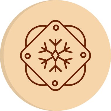 Kar tanesi. Web simgesi basit illüstrasyon 